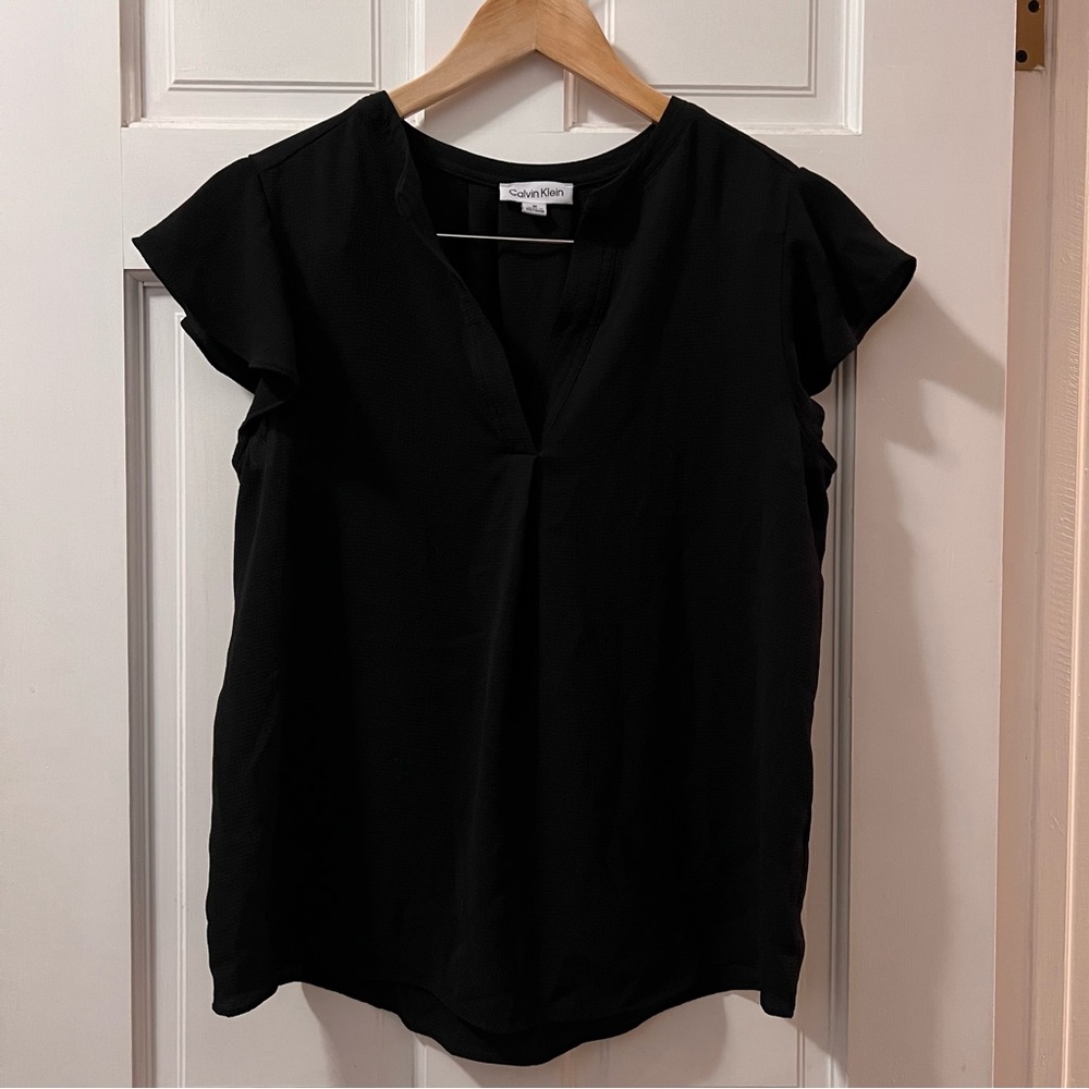 Calvin Klein - Black Short Sleeve Blouse